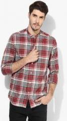 Topman Red Checked Regular Fit Casual Shirt men