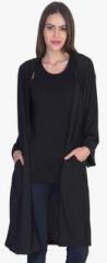 Tops And Tunics Black Solid Shrug women