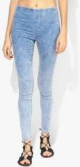 Topshop Acid Washed Denim Legging women