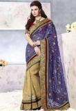 Touch Trends Blue Embellished Saree Women