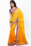 Touch Trends Yellow Embroidered Saree Women