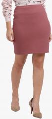 Trend Arrest Coral Solid Pencil Mini Skirt women