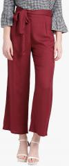 Trend Arrest Magenta Solid Regular Fit Trousers women