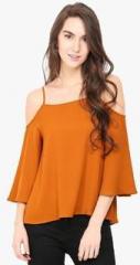 Trend Arrest Orange Solid Blouse women