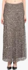 Trendy Divva Grey Embellished Flared Skirt women