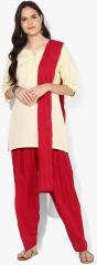 Tripti Red Solid Bottom And Dupatta Set women