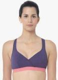 Triumph Purple Solid Non Wired Non Padded Sports Bra women