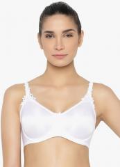 Triumph White Solid Underwired Full Non Padded Minimizer Bra women