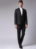 True Blue Men Black Single Breasted Regular Fit Formal Suit