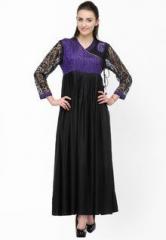 Tulsattva Black Embroidered Kurta women