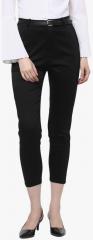 Tulsattva Black Solid Slim Fit Chinos women