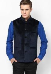 Turtle Black Solid Waistcoat men