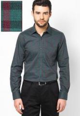 Turtle Checked Green Formal Shirt men