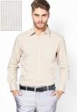 Turtle Checks Cream Formal Shirt Men