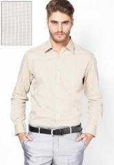 Turtle Checks Cream Formal Shirt men