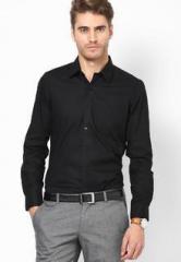 Turtle Solid Black Formal Shirt men