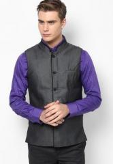 Turtle Solid Grey Waist Coat men