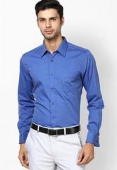 Turtle Solid Navy Blue Formal Shirt men