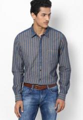 Turtle Striped Blue Casual Shirt men