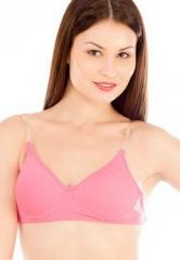 Tweens Back Transparent Dark Pink Padded Bra women