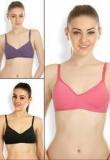 Tweens Pack Of 3 Multicoloured Full Coverage Padded T Shirt Bra women