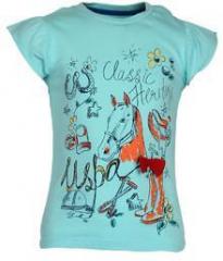 U S Polo Assn Aqua Blue Casual Top girls