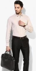 U S Polo Assn Beige Solid Regular Fit Formal Shirt men