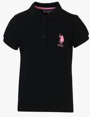 U S Polo Assn Black Casual Top girls