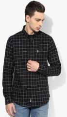 U S Polo Assn Black Checked Casual Shirt men