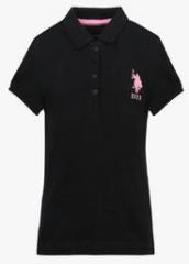 U S Polo Assn Black Polo T Shirt girls