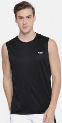 U S Polo Assn Black Solid Regular Fit Round Neck T Shirt men