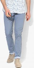 U S Polo Assn Blue Printed Slim Fit Chinos men