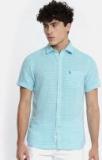 U S Polo Assn Blue Striped Tailored Fit Casual Shirt men