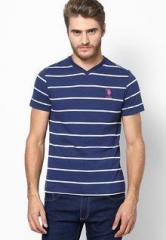 U S Polo Assn Blue V Neck T Shirt men