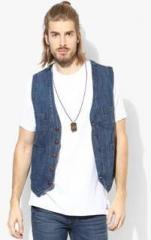 U S Polo Assn Blue Washed Waistcoat men