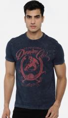 U S Polo Assn Denim Co Blue Printed Round Neck T Shirt men