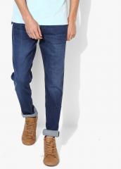 U S Polo Assn Denim Co Blue Washed Mid Rise Slim Fit Jeans men