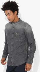 U S Polo Assn Denim Co Grey Slim Fit Casual Shirt men