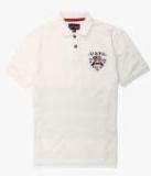 U S Polo Assn Denim Co Off White Solid Polo T Shirt men