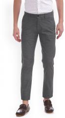 U S Polo Assn Grey Self Design Slim Fit Chinos men