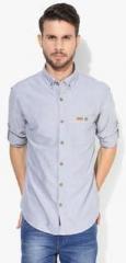 U S Polo Assn Grey Solid Regular Fit Casual Shirt men