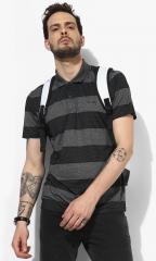 U S Polo Assn Grey Striped Regular Fit Polo T Shirt men