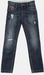 U S Polo Assn Kids Blue Mildly Distressed Jeans boys