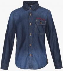 U S Polo Assn Kids Blue Regular Fit Denim Shirt boys