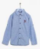 U S Polo Assn Kids Blue Slim Fit Casual Shirt boys