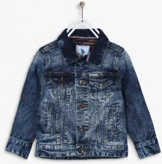 U S Polo Assn Kids Blue Washed Denim Jacket boys