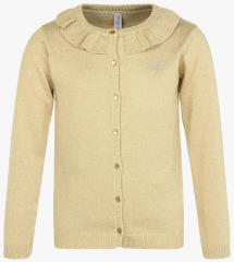 U S Polo Assn Kids Gold Solid Sweater girls