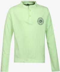 U S Polo Assn Kids Green Solid Slim Fit T Shirt boys