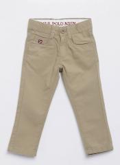 U S Polo Assn Kids Khaki Regular Fit Trouser boys