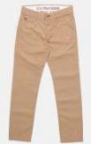 U S Polo Assn Kids Khaki Self Design Trouser Boys